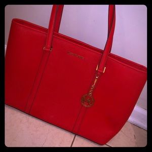 Bright red large Michael Kors bag